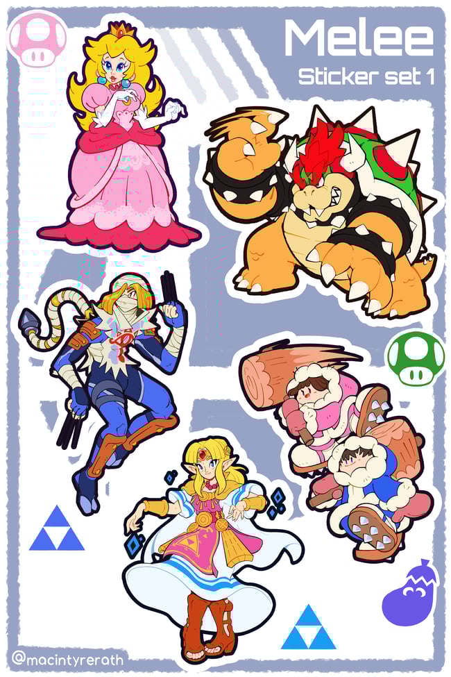 Fighting Friends sticker sheet