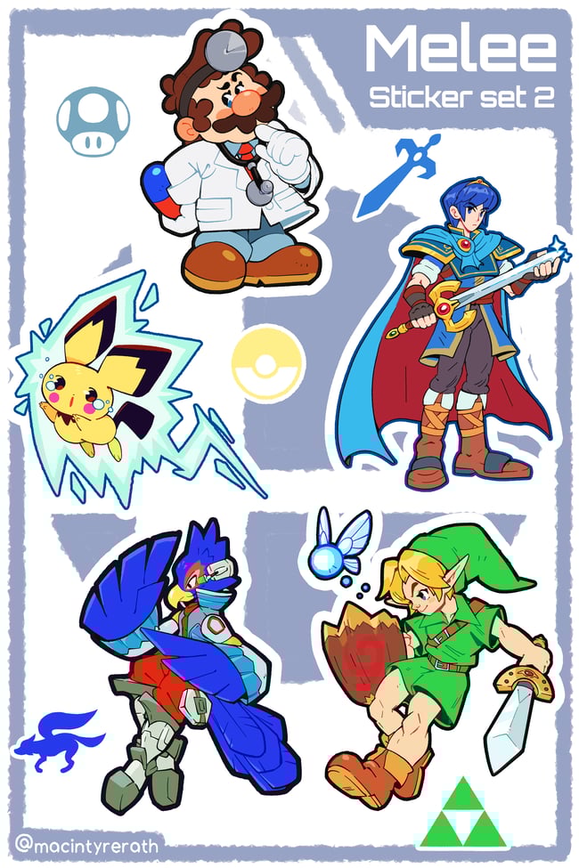Fighting Friends sticker sheet