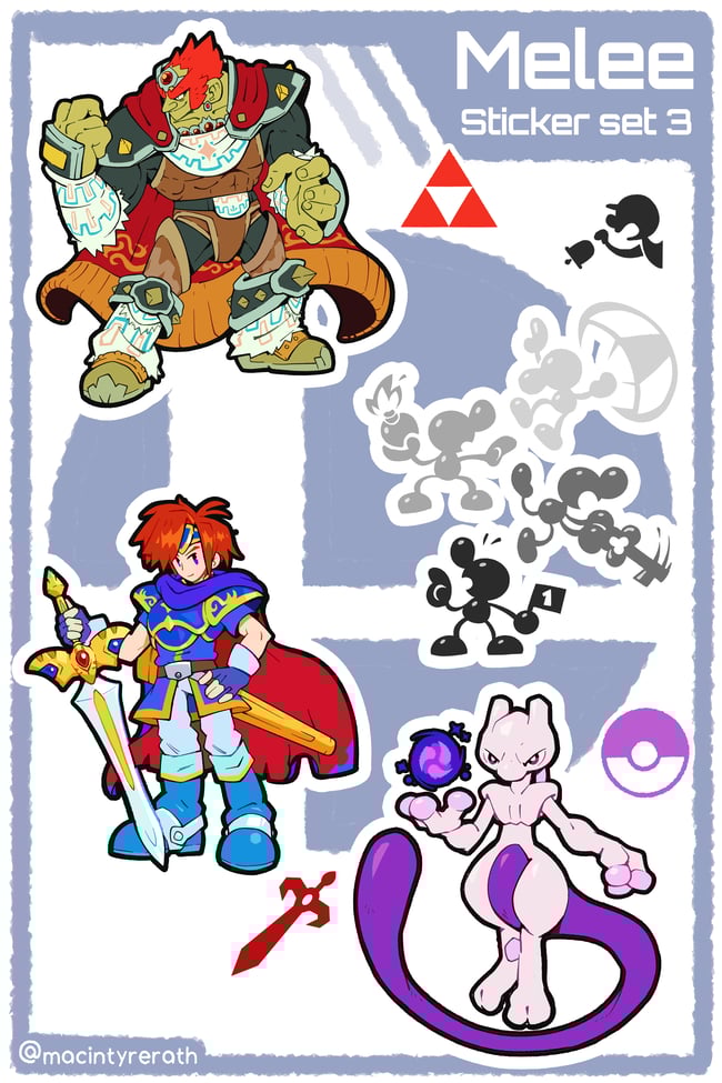 Fighting Friends sticker sheet