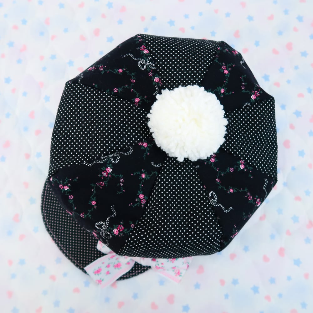Newsboy Mix Hat: Ribbon Rose