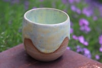 Image 1 of 9.5 Oz Pale Green Speckled Tumbler