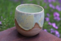Image 2 of 9.5 Oz Pale Green Speckled Tumbler