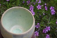 Image 3 of 9.5 Oz Pale Green Speckled Tumbler