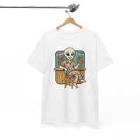 Image 1 of Alien Tiki Tee — Retro Tropical Bar Graphic Shirt