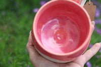 Image 3 of 14 oz Speckled Pink Drip Mug