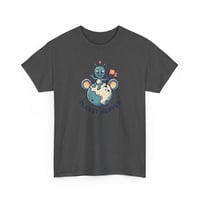 Image 12 of Planet Hopper T-Shirt — Cute Alien on Globe Graphic Tee