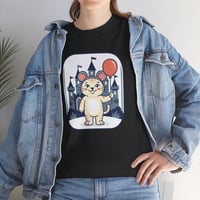 Image 6 of Cat visiting theme parks T-Shirt — Kawaii Cat with Balloon Tee