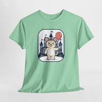 Image 11 of Cat visiting theme parks T-Shirt — Kawaii Cat with Balloon Tee