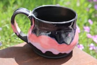 Image 1 of 17 Oz Black/Pink/Purple Drip Mug