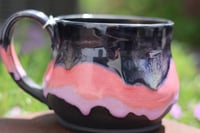 Image 2 of 17 Oz Black/Pink/Purple Drip Mug