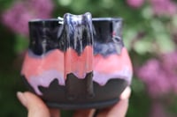 Image 4 of 17 Oz Black/Pink/Purple Drip Mug