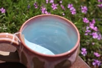 Image 2 of 14 Oz Mug with Carved Hearts and Pink Drip
