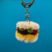 Pipe Cleaner Burger Keychain