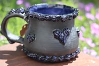 Image 1 of 14 Oz Black & Purple Cake Decor Mug