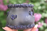 Image 3 of 14 Oz Black & Purple Cake Decor Mug