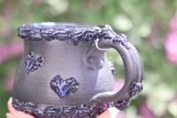Image 4 of 14 Oz Black & Purple Cake Decor Mug