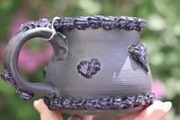 Image 5 of 14 Oz Black & Purple Cake Decor Mug