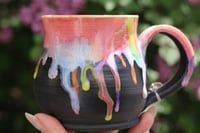Image 4 of 14 Oz Teal and Rainbow Jack-O-Lantern Mug