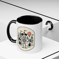 Image 2 of Skelton's Magical Day At The Theme Park. Accent Mug (11/15oz)