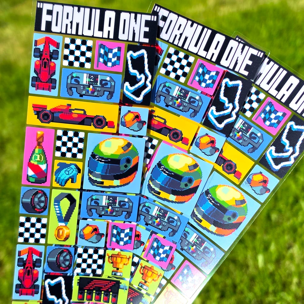 Image of F1 Pixel Sticker Sheet