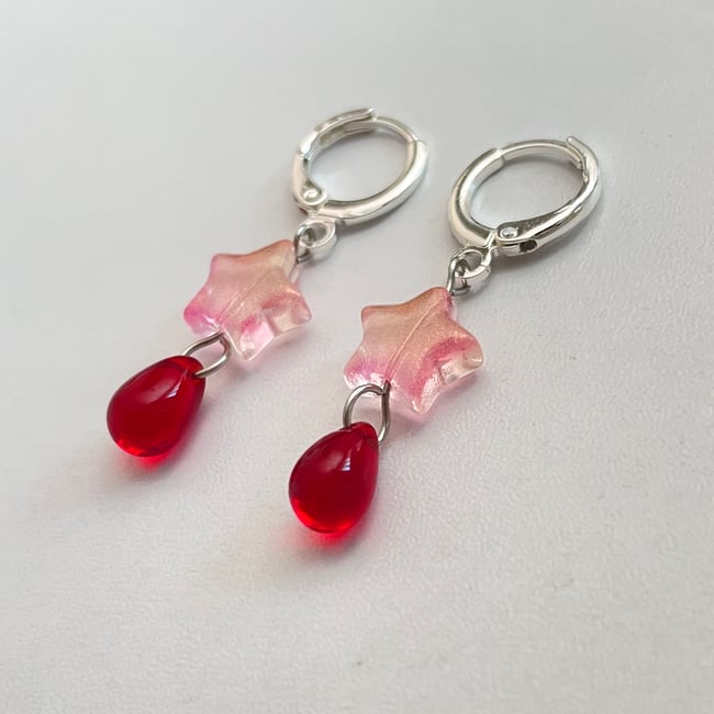 stardrop huggie hoop earrings