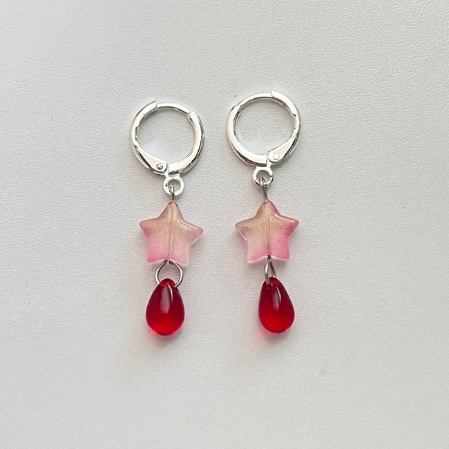 stardrop huggie hoop earrings