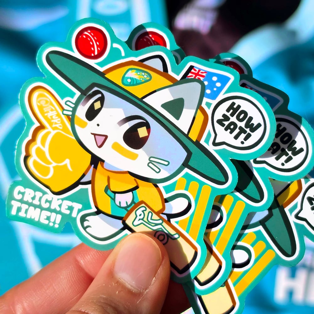 Image of Cricket Cat Die Cut Sticker