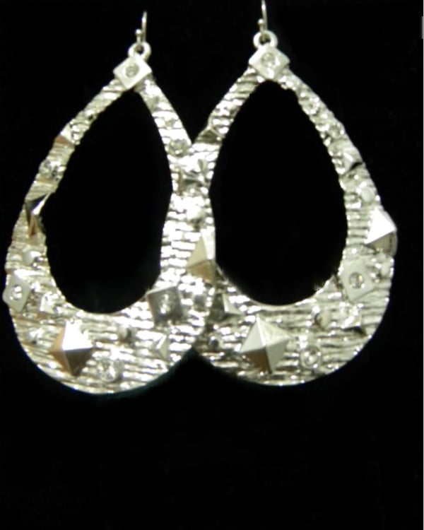 Image of Hammered Stud Earring- Silver