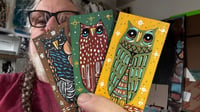 Tiny Free Verse Owls / 3-Piece Micro Art Set & Zine Series, Vol. 2 / #50 of 65