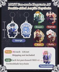 [Ready-stock] MCYT Fan-made Hogwarts AU Keychain