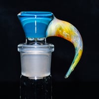 Image 1 of ENCASED PEACOCK & NS YELLOW 18MM SLIDE