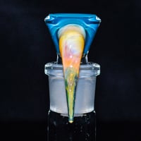 Image 2 of ENCASED PEACOCK & NS YELLOW 18MM SLIDE