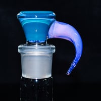 Image 1 of ENCASED PEACOCK & ROSE QUARTZ 18MM SLIDE