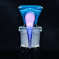 Image 2 of ENCASED PEACOCK & ROSE QUARTZ 18MM SLIDE