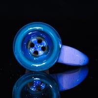 Image 3 of ENCASED PEACOCK & ROSE QUARTZ 18MM SLIDE