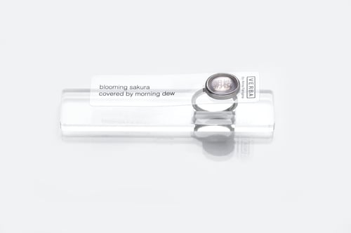 Image of "Morning sakura..." silver ring with rose quartz   · 朝桜  ·