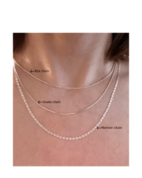 Image 1 of The Monroe - Sterling Silver Snake Chain - 0.8mm - 17”