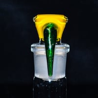 Image 2 of YELLOW OPAL & GREEN STARDUST 18MM SLIDE