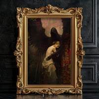 Image 1 of Death and the Maiden Art Print – Gothic Memento Mori Illustration