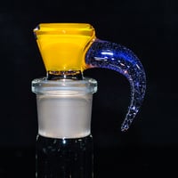 Image 1 of YELLOW OPAL & PURPLE LOLLIPOP 18MM SLIDE