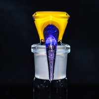 Image 2 of YELLOW OPAL & PURPLE LOLLIPOP 18MM SLIDE