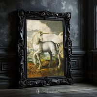 Image 1 of Unicorn Art Print | Renaissance Unicorn Painting | Maerten de Vos 1572 | Mythical Creature Wall Art