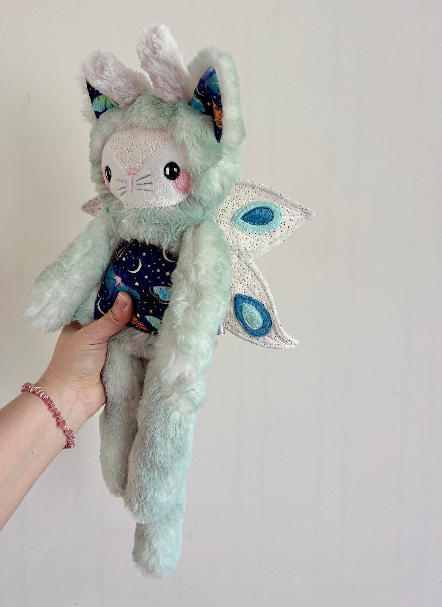 Image of OOAK Celeste the Moon Moth Cat (21 inches)