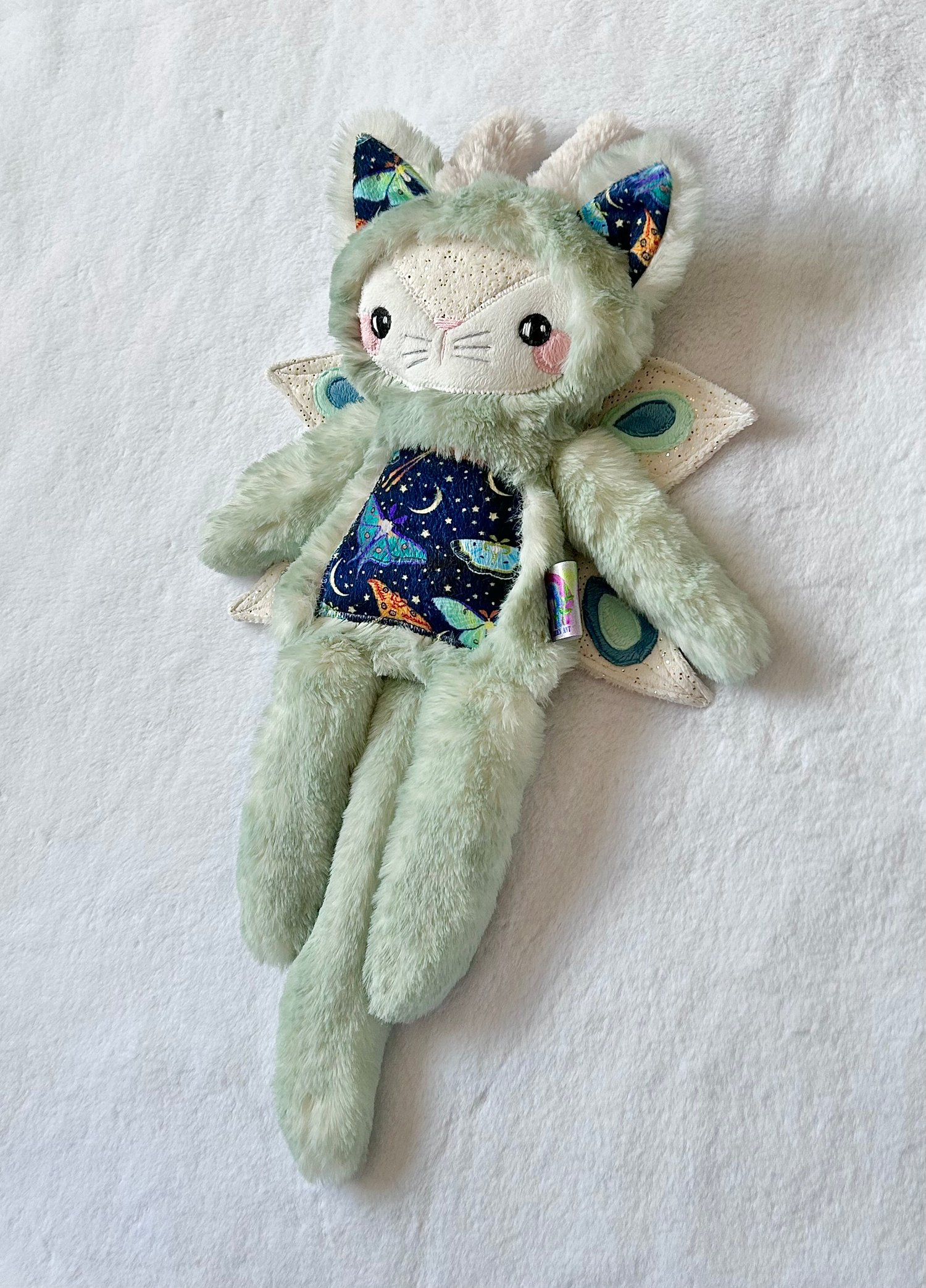 Image of OOAK Celeste the Moon Moth Cat (21 inches)
