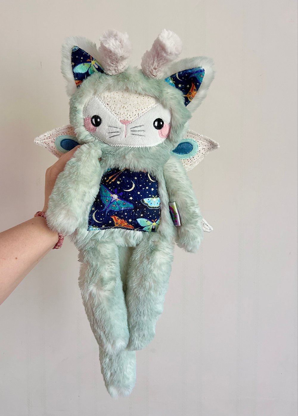 Image of OOAK Celeste the Moon Moth Cat (21 inches)
