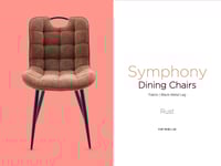 Image 3 of Symphony 160cm Fixed Table & 6 Rust Chairs