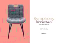 Image 3 of Symphony 160cm Fixed Table & 6 Grey Chairs