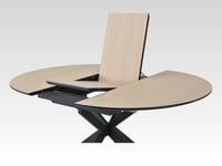 Image 3 of Infiniti 120-160cm Extension Round Dining Table Dune Oak & 4 Chairs