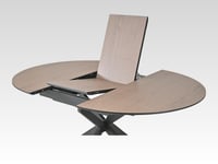 Image 3 of Infiniti 120-160cm Extension Round Dining Table Dark Oak & 4 Chairs