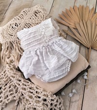 Image 1 of Photo ptop | Newborn girls photoshooting body-dress - Emma - white | photo props